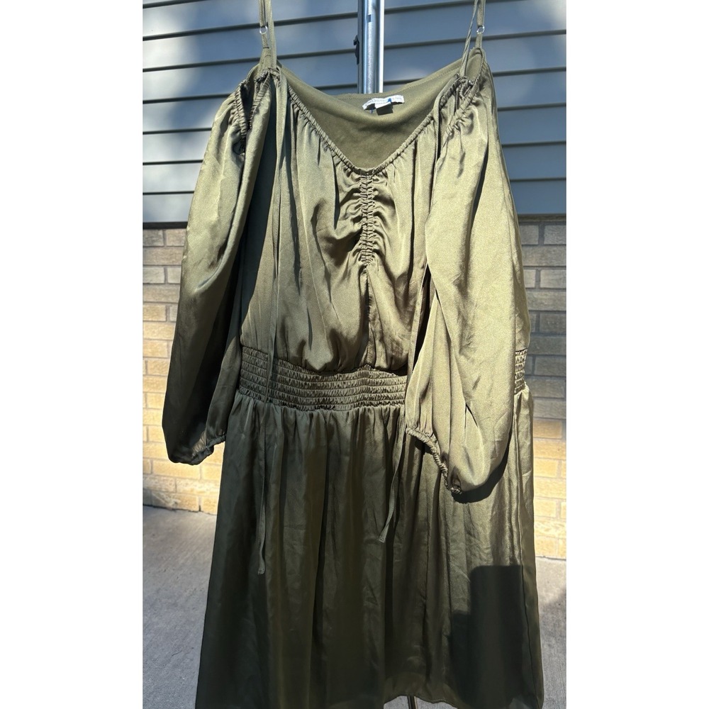 Cato Women's Green Solid Long Sleeve Dress - Size XL